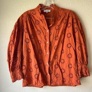 Suncoo Paris Serie Eyelet Blouse Lewis Orange